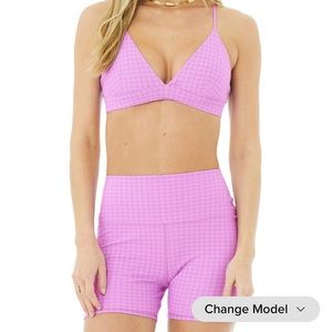 Vapor Splendor Gingham bra & short